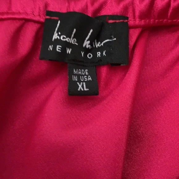 EUC Nicole Miller Hot-pink Spaghetti Strap Blouse Size XL - Picture 10 of 12